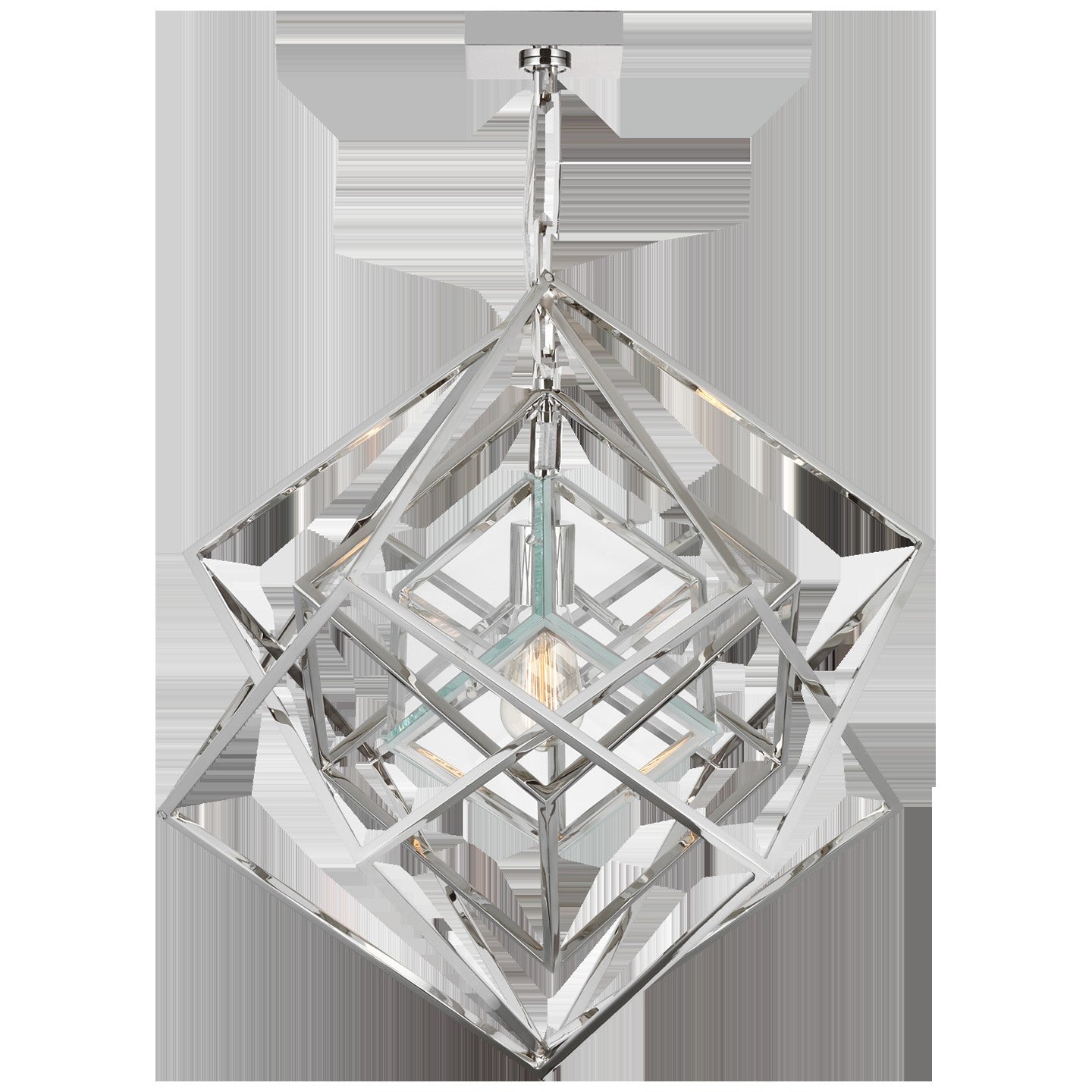 Geometric Glass Cube Pendant Chandelier