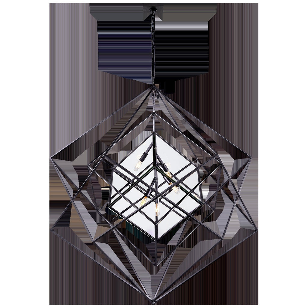 Geometric Glass Cube Pendant Chandelier