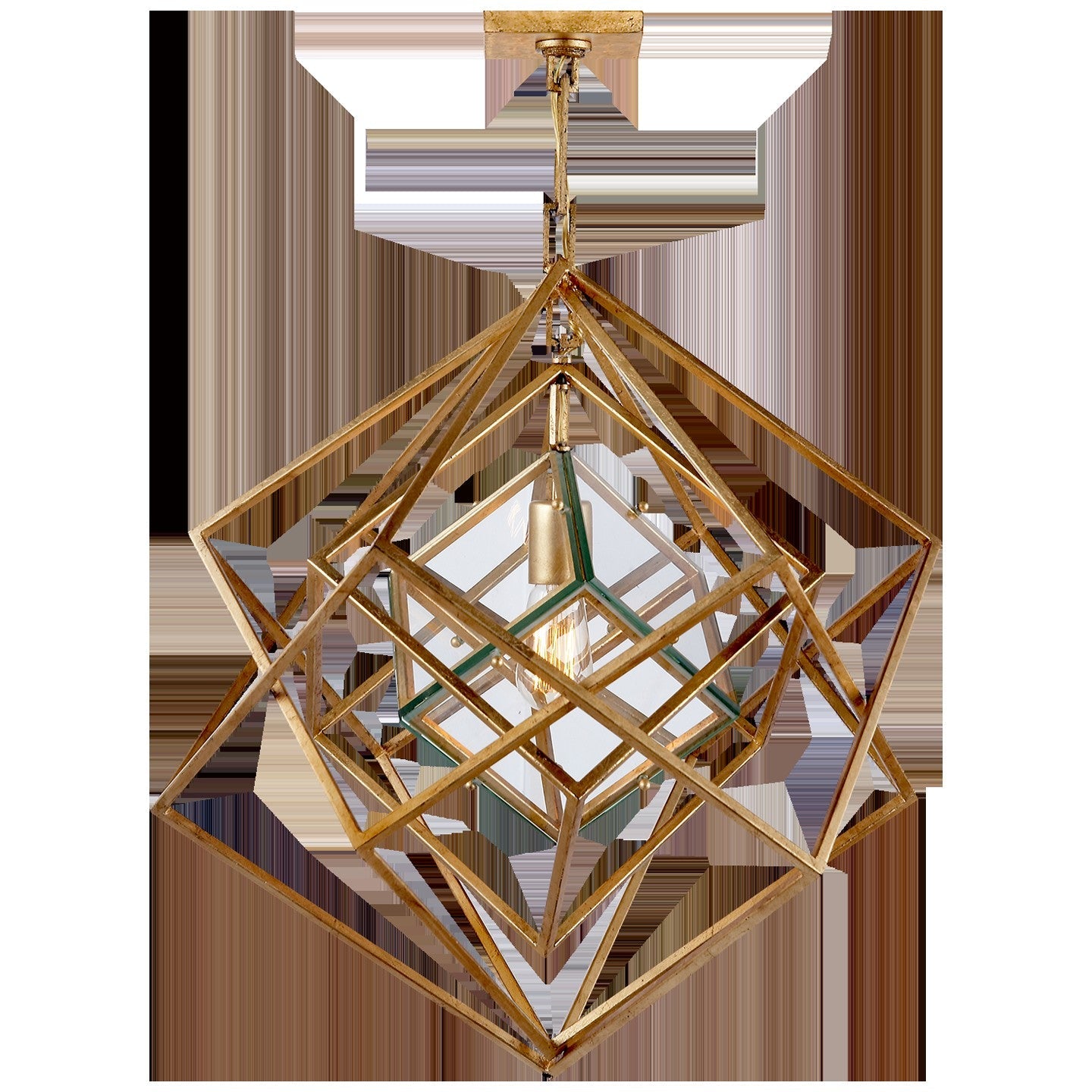 Geometric Glass Cube Pendant Chandelier