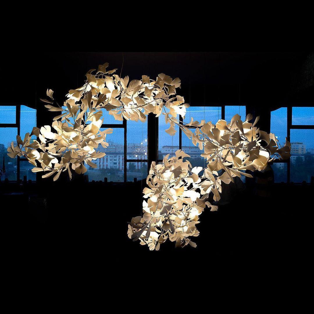 Gildora Ginkgo Leaf Grand Chandelier