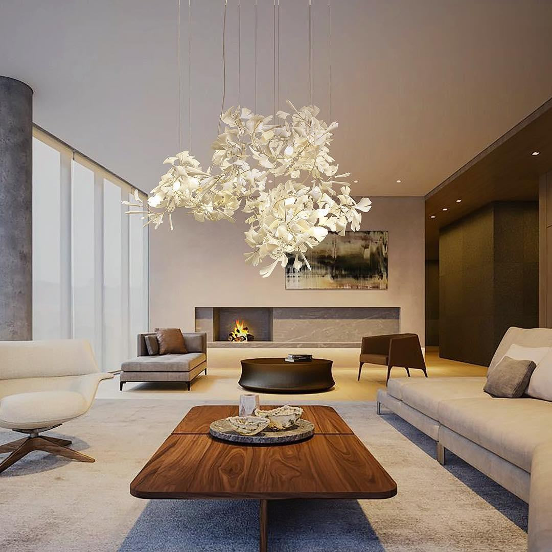 Gildora Ginkgo Leaf Grand Chandelier