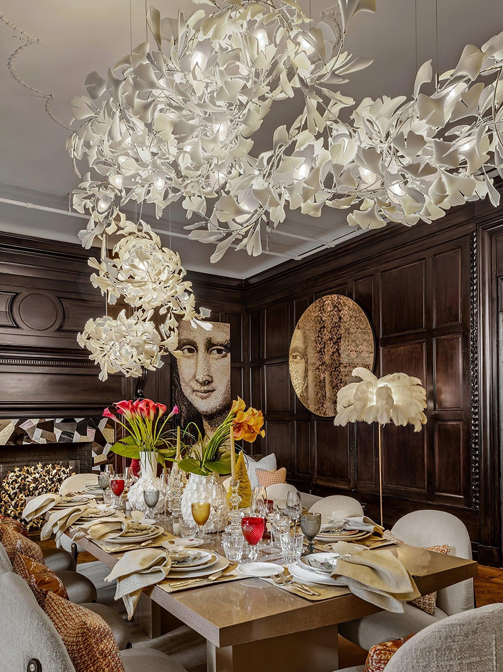 Gildora Ginkgo Leaf Grand Chandelier