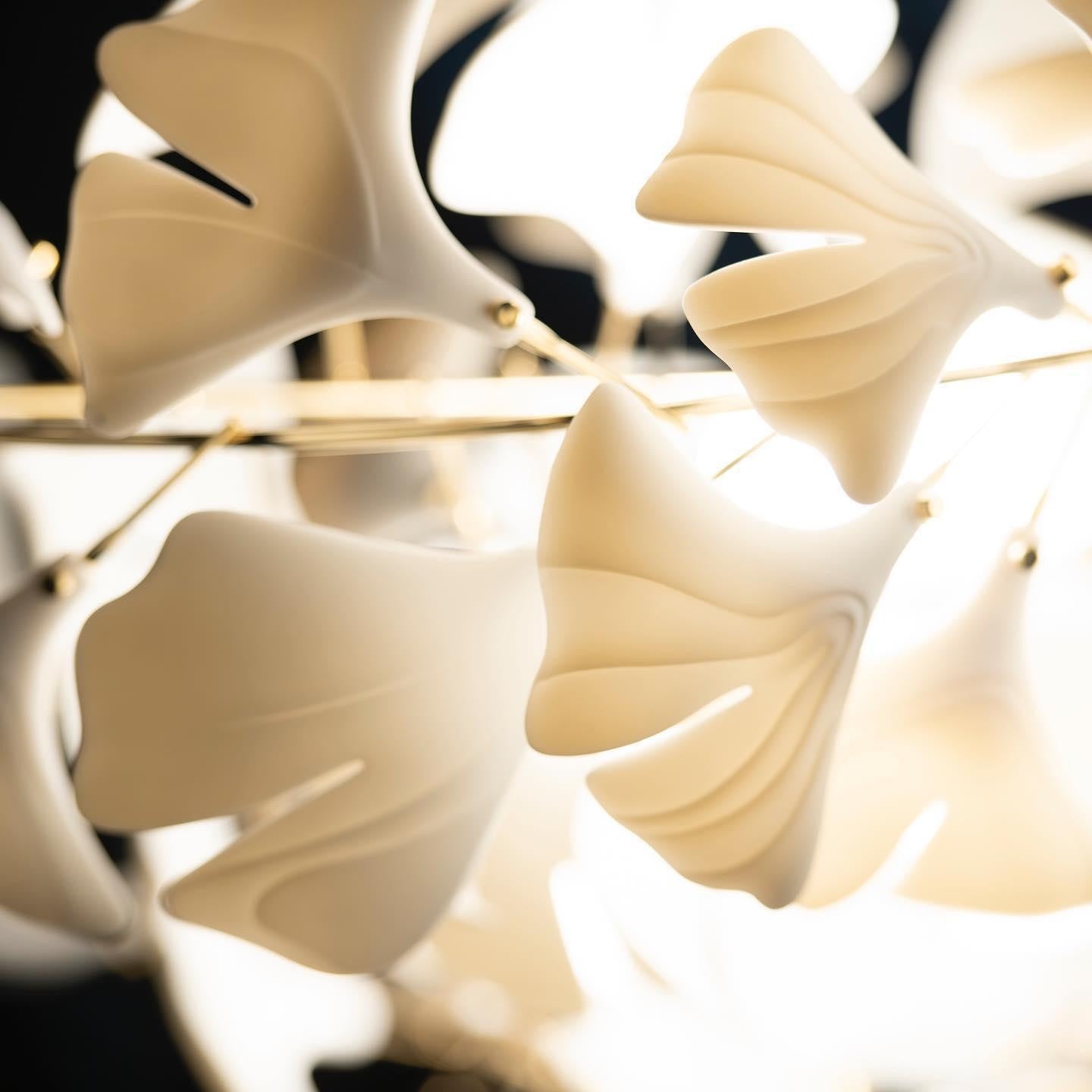 Gildora Ginkgo Leaf Grand Chandelier