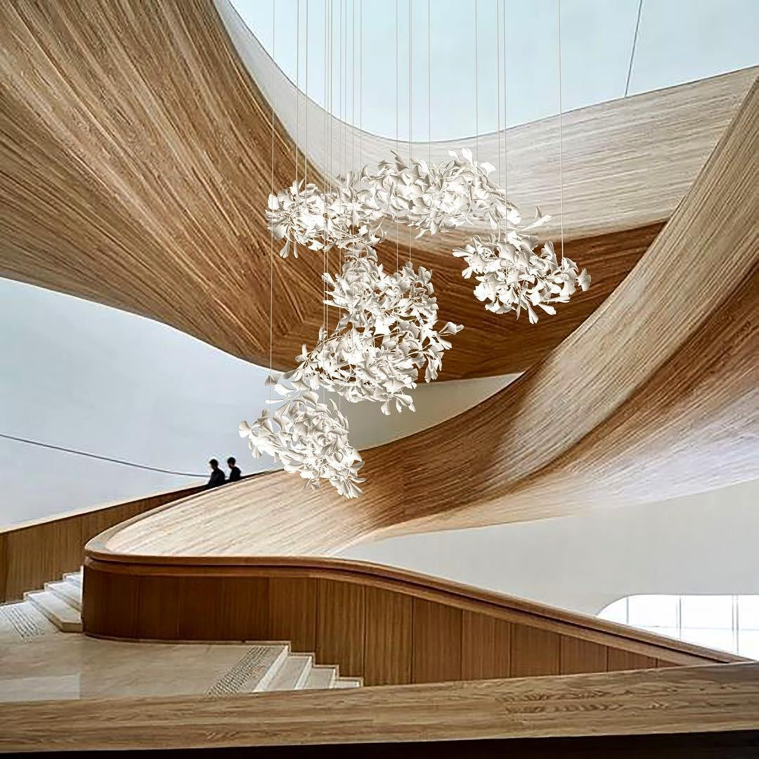 Gildora Ginkgo Leaf Grand Chandelier