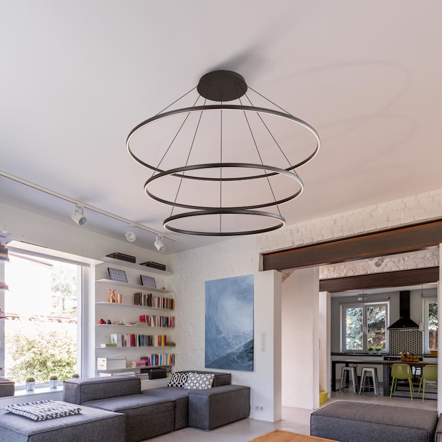 Golden Lighting Veritas 71" Wide Ring Chandelier