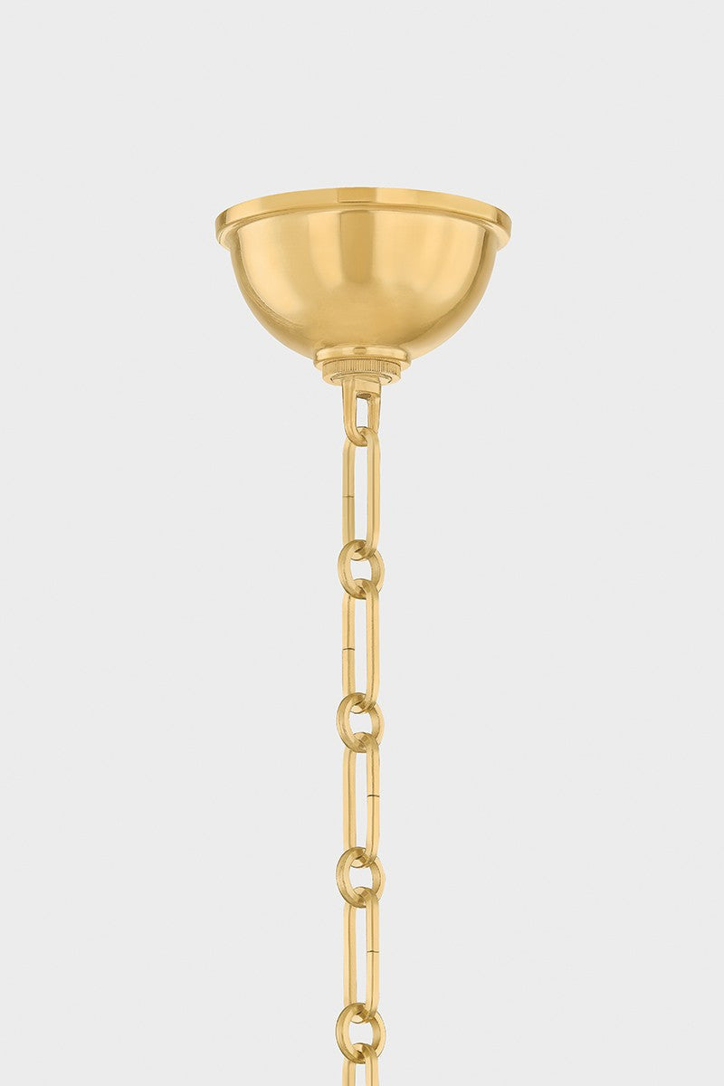 Heritage Brass Silk Shade Chandelier