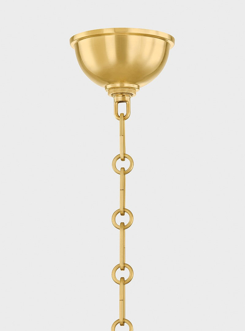 Heritage Brass Silk Shade Chandelier
