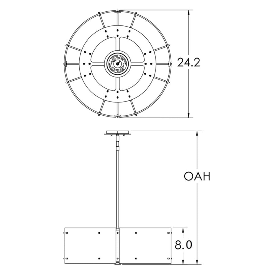 Hammerton Studio Uptown Mesh Single Light 24" Wide Drum Chandelier - Medium (E26) with Finished to Match Metal Shade
