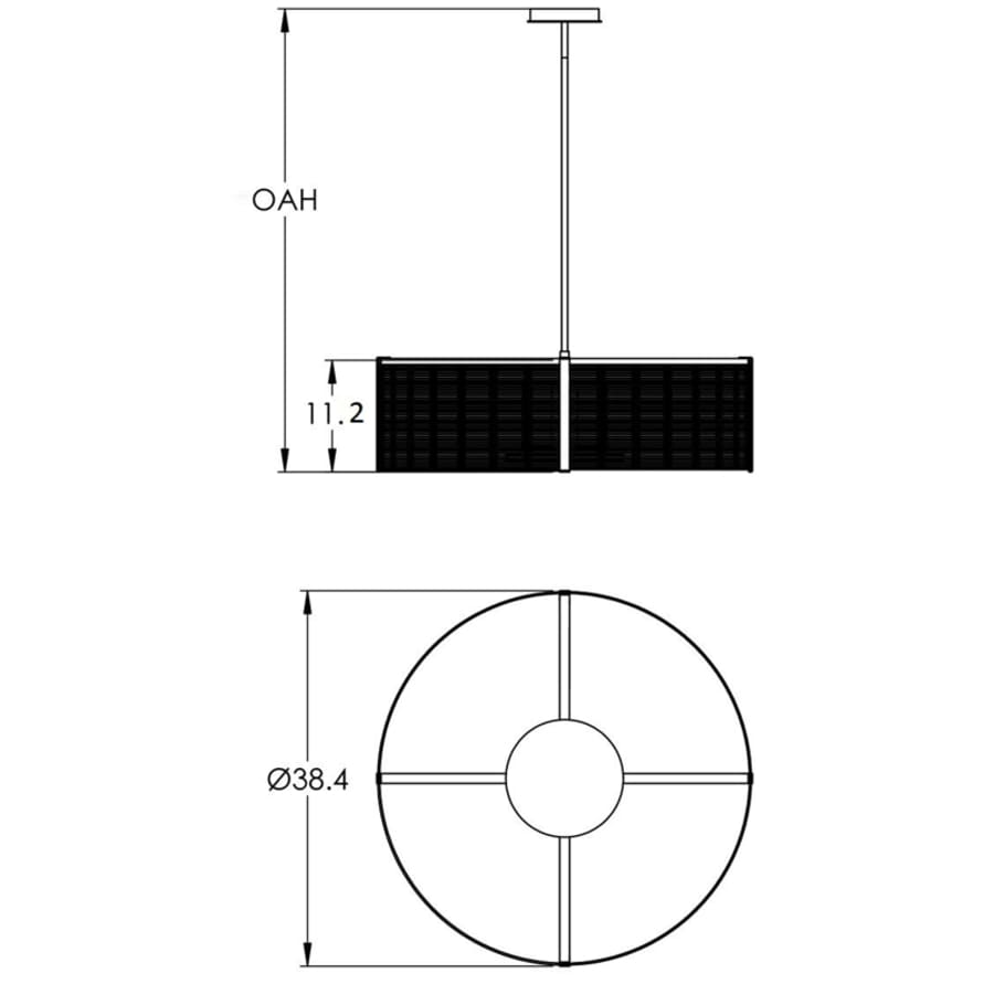 Hammerton Studio Downtown Mesh 4 Light 38" Wide Drum Chandelier - Medium (E26) with Finished to Match Metal Shade