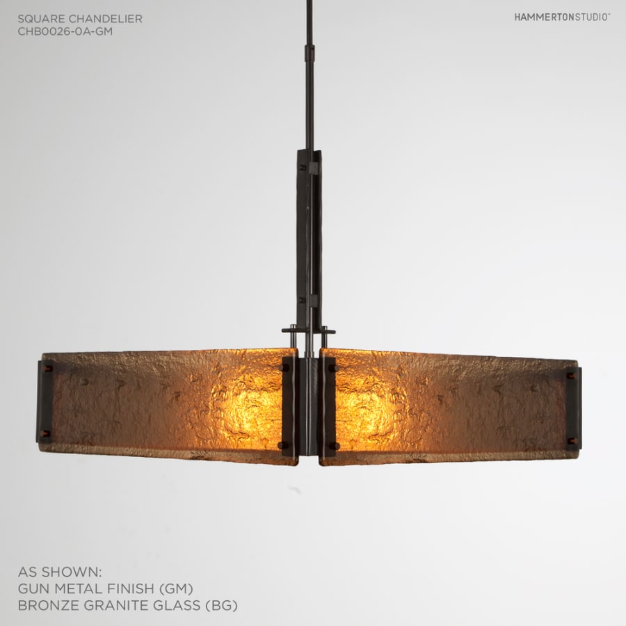 Hammerton Studio Urban Loft 24" Wide Artisan Crafted Chandelier with Hand Textured Glass