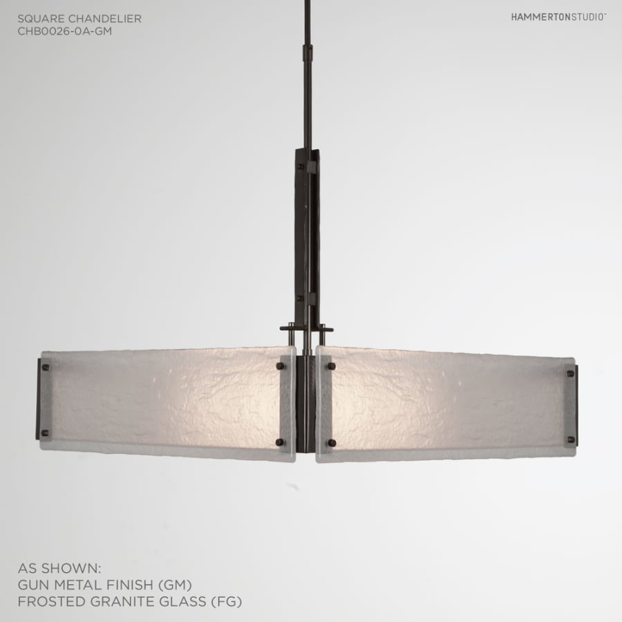 Hammerton Studio Urban Loft 24" Wide Artisan Crafted Chandelier with Hand Textured Glass
