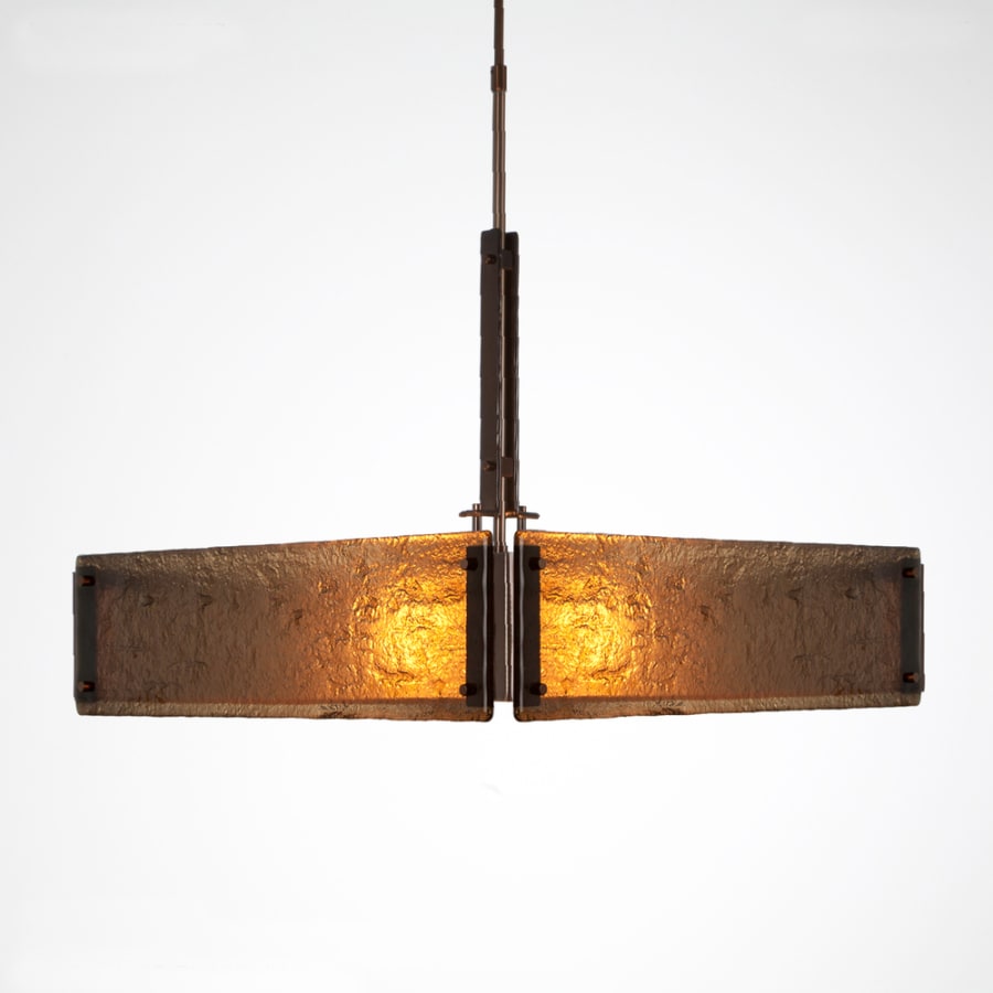 Hammerton Studio Urban Loft 24" Wide Artisan Crafted Chandelier with Hand Textured Glass