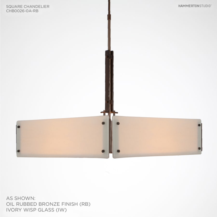 Hammerton Studio Urban Loft 24" Wide Artisan Crafted Chandelier with Hand Textured Glass