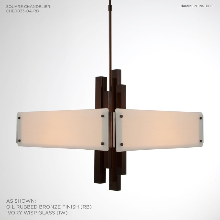 Hammerton Studio Carlyle 24" Wide Artisan Crafted Chandelier with Hand Textured Glass