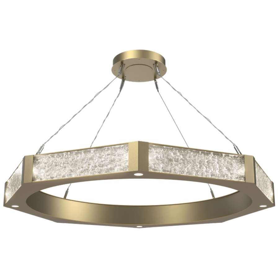 Hammerton Studio Glacier Single Light 48" Wide LED Ring Chandelier with Cast Glass Shades