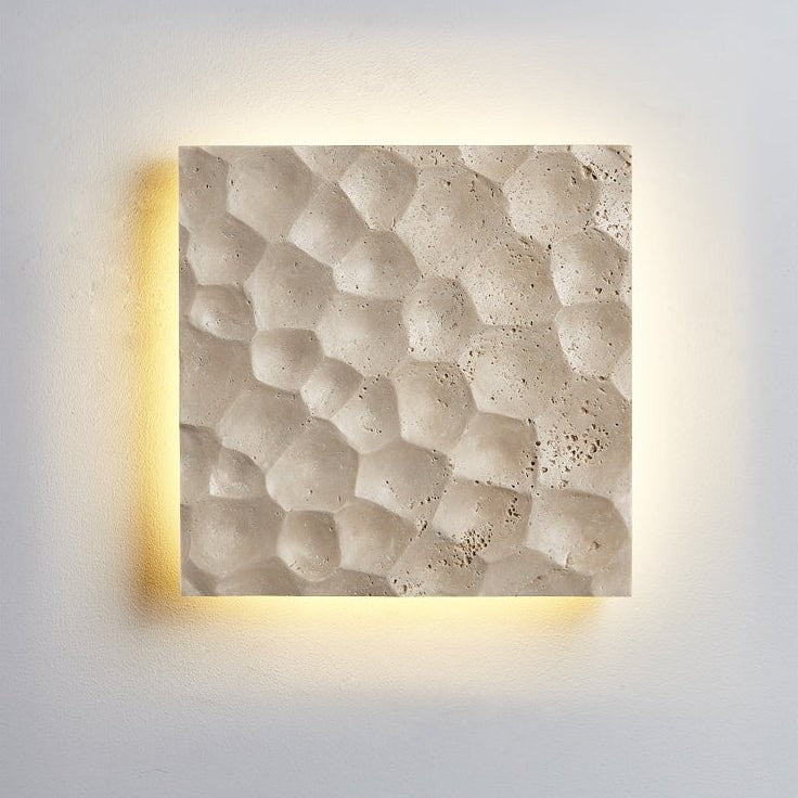Hexara Travertine Wall Sconce