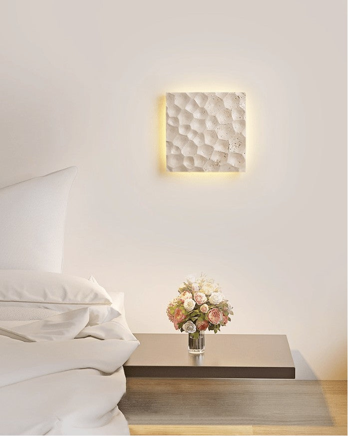 Hexara Travertine Wall Sconce