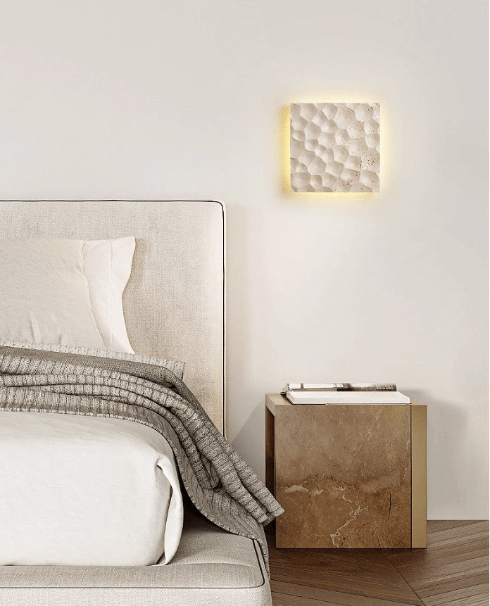 Hexara Travertine Wall Sconce