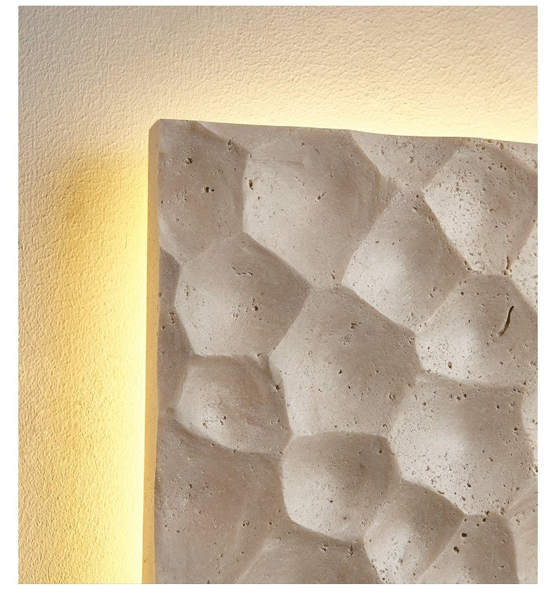 Hexara Travertine Wall Sconce