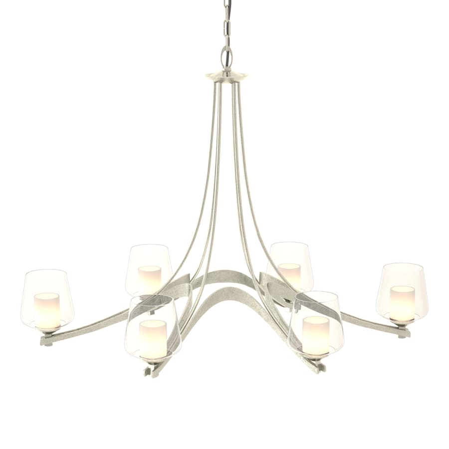 Hubbardton Forge Ribbon 6 Light 39" Wide Chandelier