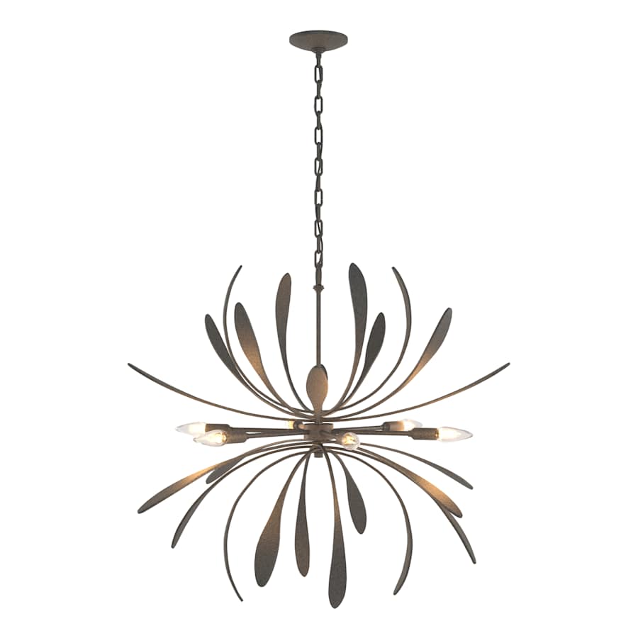 Hubbardton Forge Dahlia 6 Light 33" Wide Taper Candle Style Chandelier
