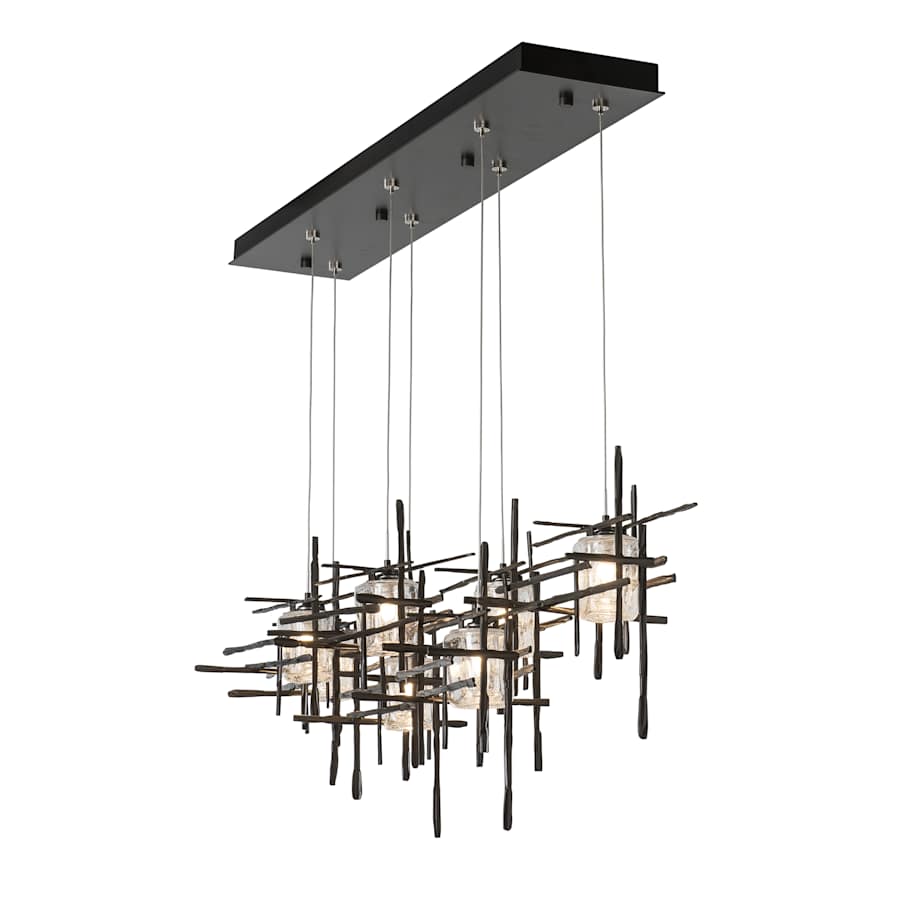 Hubbardton Forge Tura 7 Light 54" Wide Abstract Linear Pendant