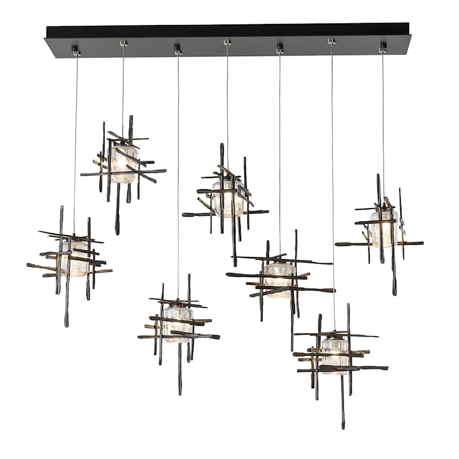 Hubbardton Forge Tura 7 Light 54" Wide Abstract Linear Pendant