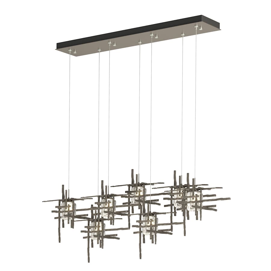 Hubbardton Forge Tura 7 Light 54" Wide Abstract Linear Pendant