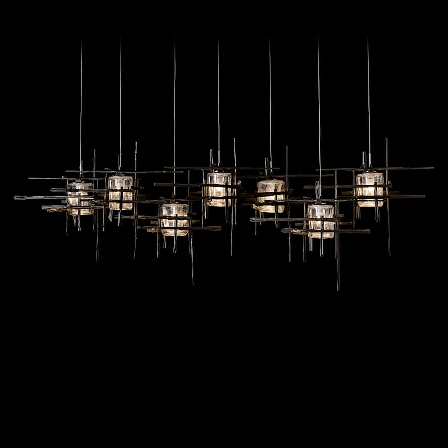 Hubbardton Forge Tura 7 Light 54" Wide Abstract Linear Pendant