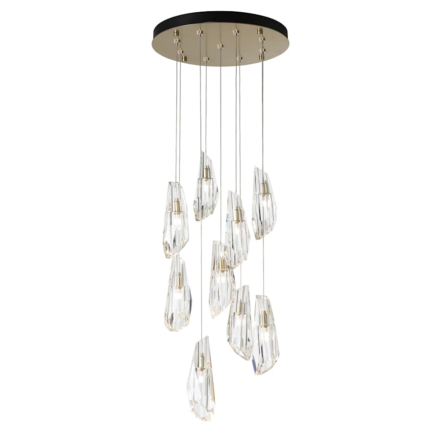 Hubbardton Forge Luma 9 Light 21" Wide Crystal Multi Light Pendant