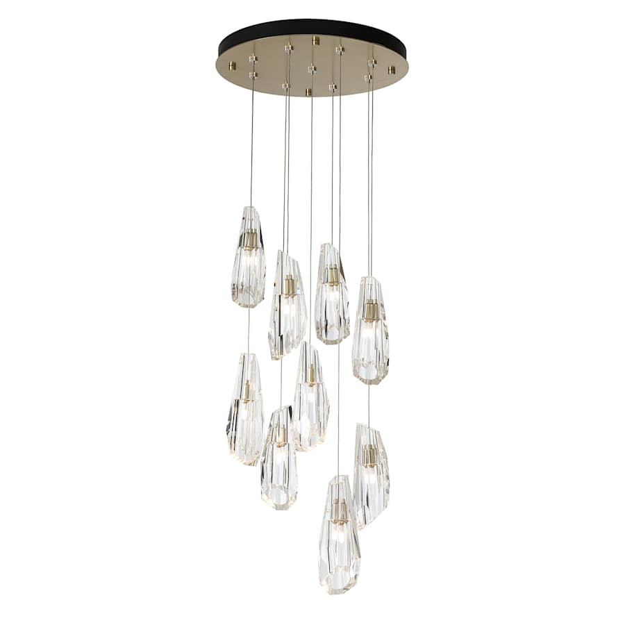 Hubbardton Forge Luma 9 Light 21" Wide Crystal Multi Light Pendant
