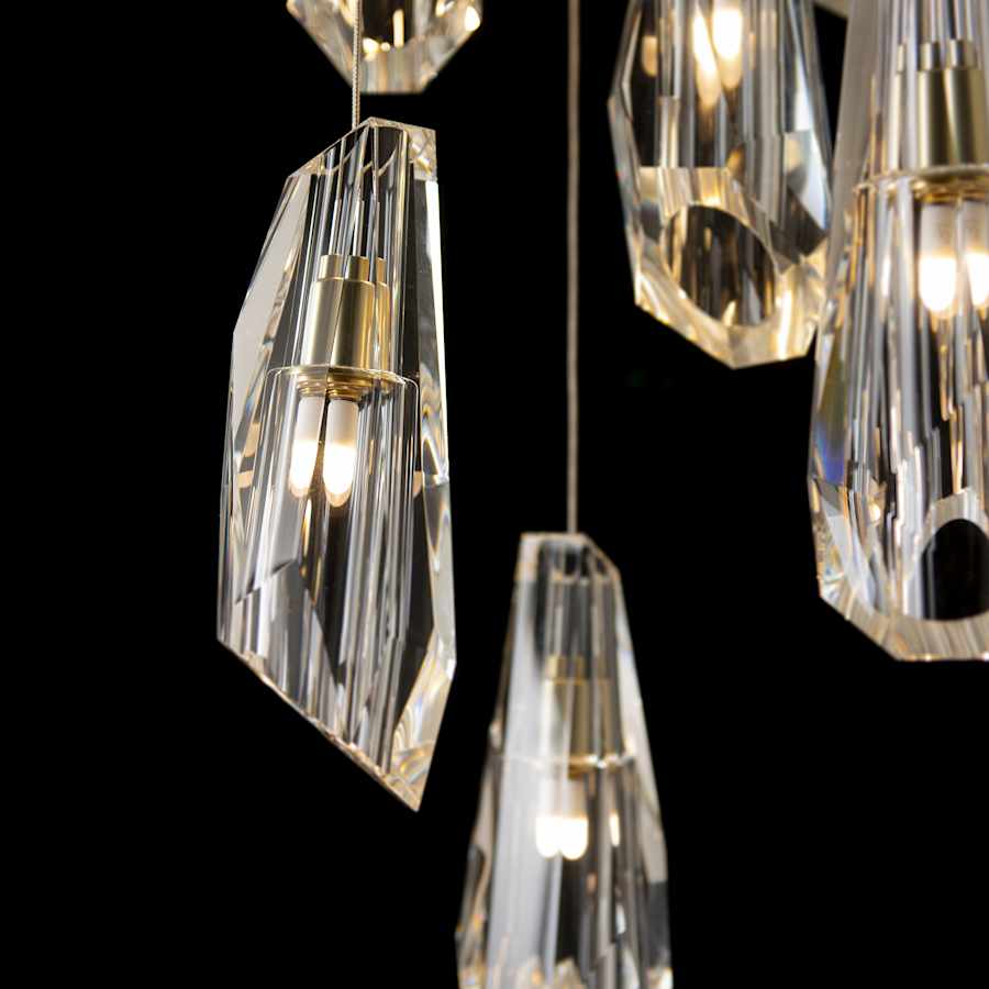 Hubbardton Forge Luma 9 Light 21" Wide Crystal Multi Light Pendant