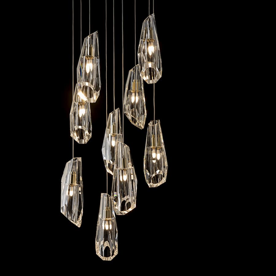 Hubbardton Forge Luma 9 Light 21" Wide Crystal Multi Light Pendant