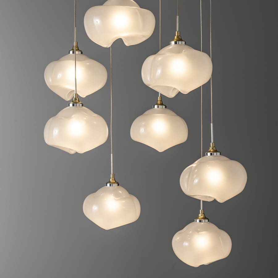 Hubbardton Forge Ume 9 Light 21" Wide Multi Light Pendant
