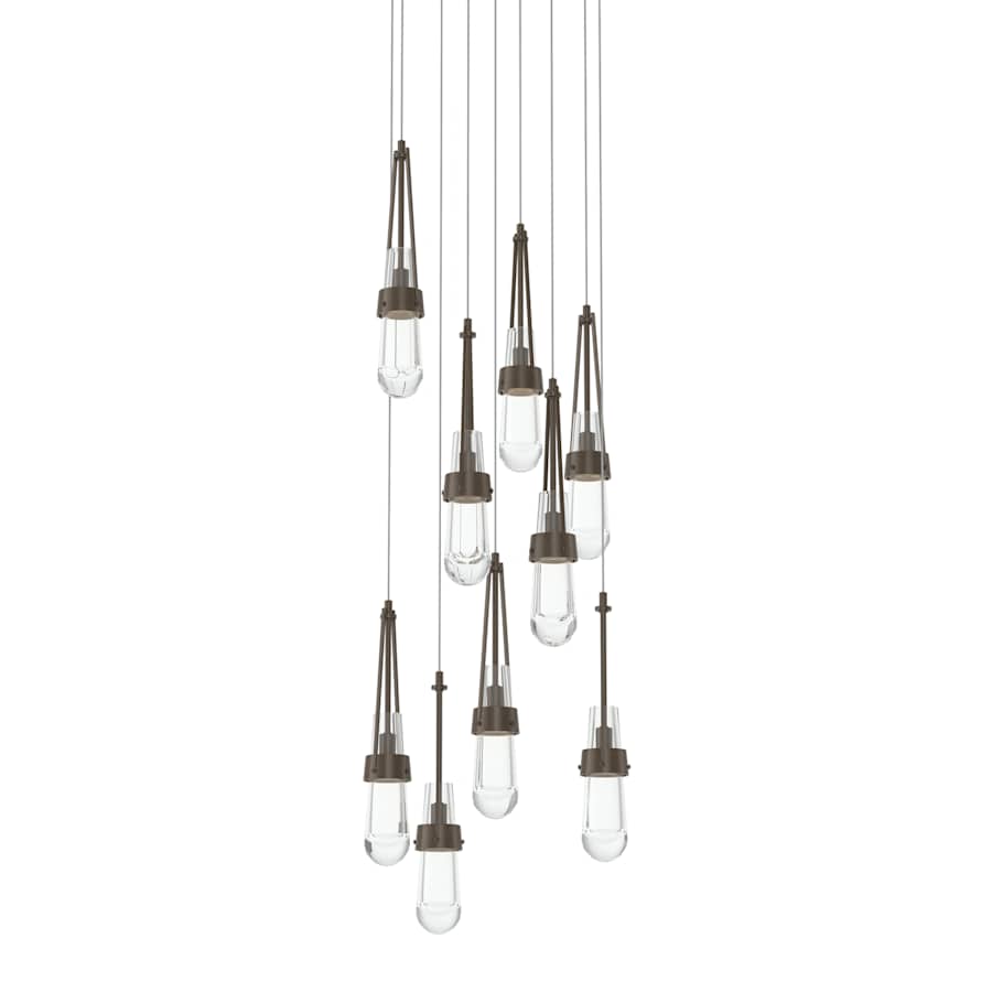 Hubbardton Forge Link 9 Light 21" Wide Multi Light Pendant