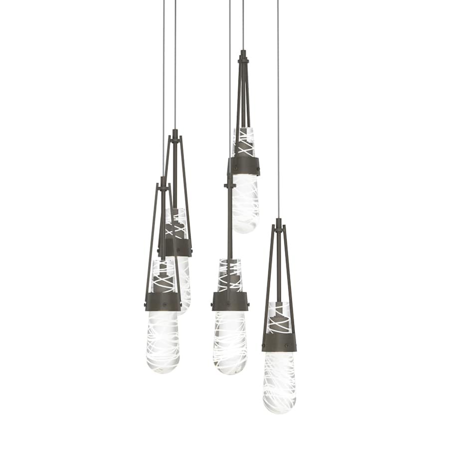 Hubbardton Forge Link 5 Light 13" Wide Multi Light Pendant