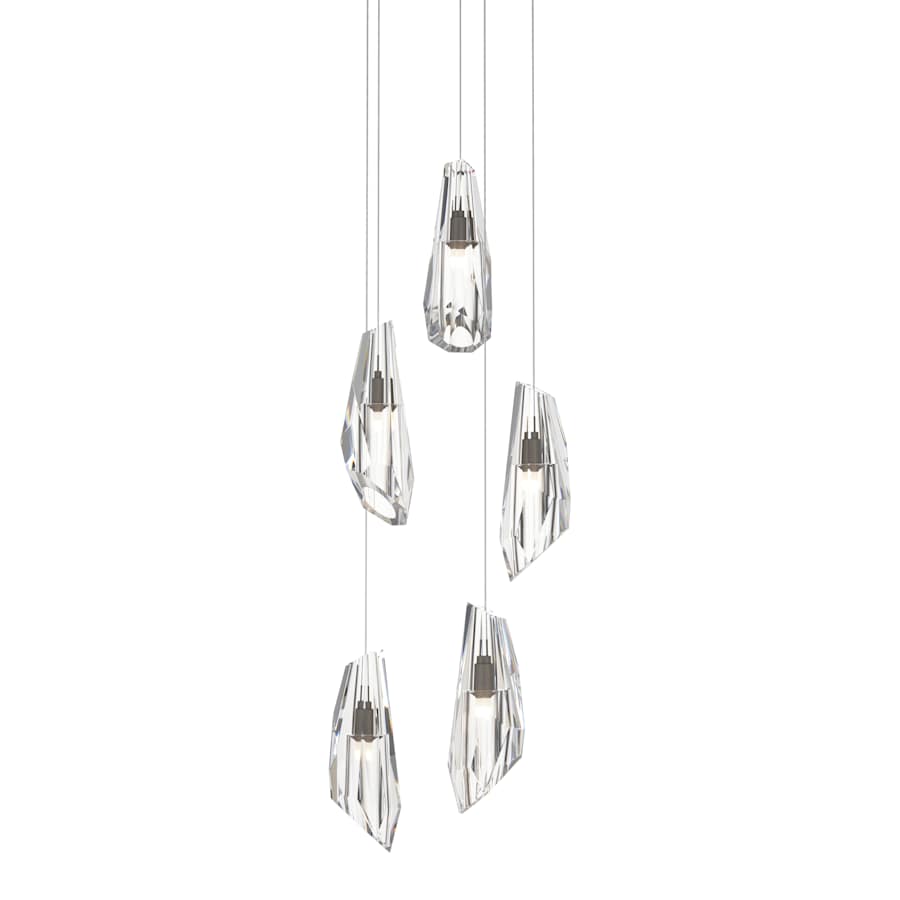 Hubbardton Forge Luma 5 Light 15" Wide Crystal Multi Light Pendant