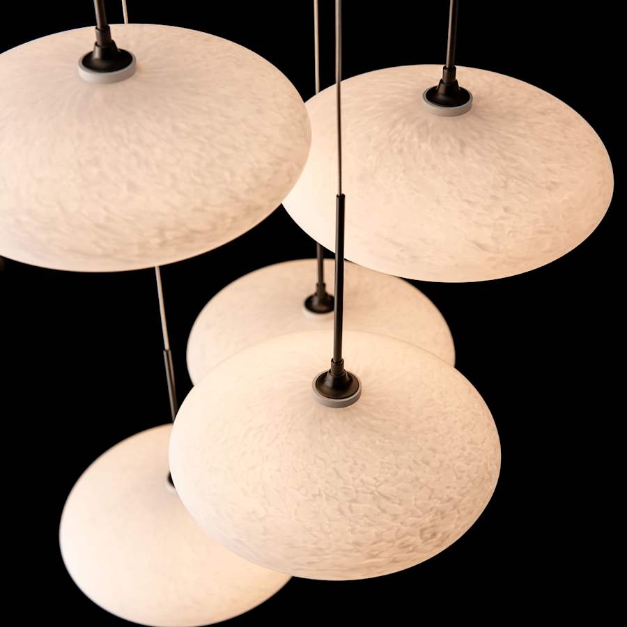 Hubbardton Forge Clouds 5 Light 20" Wide Multi Light Pendant