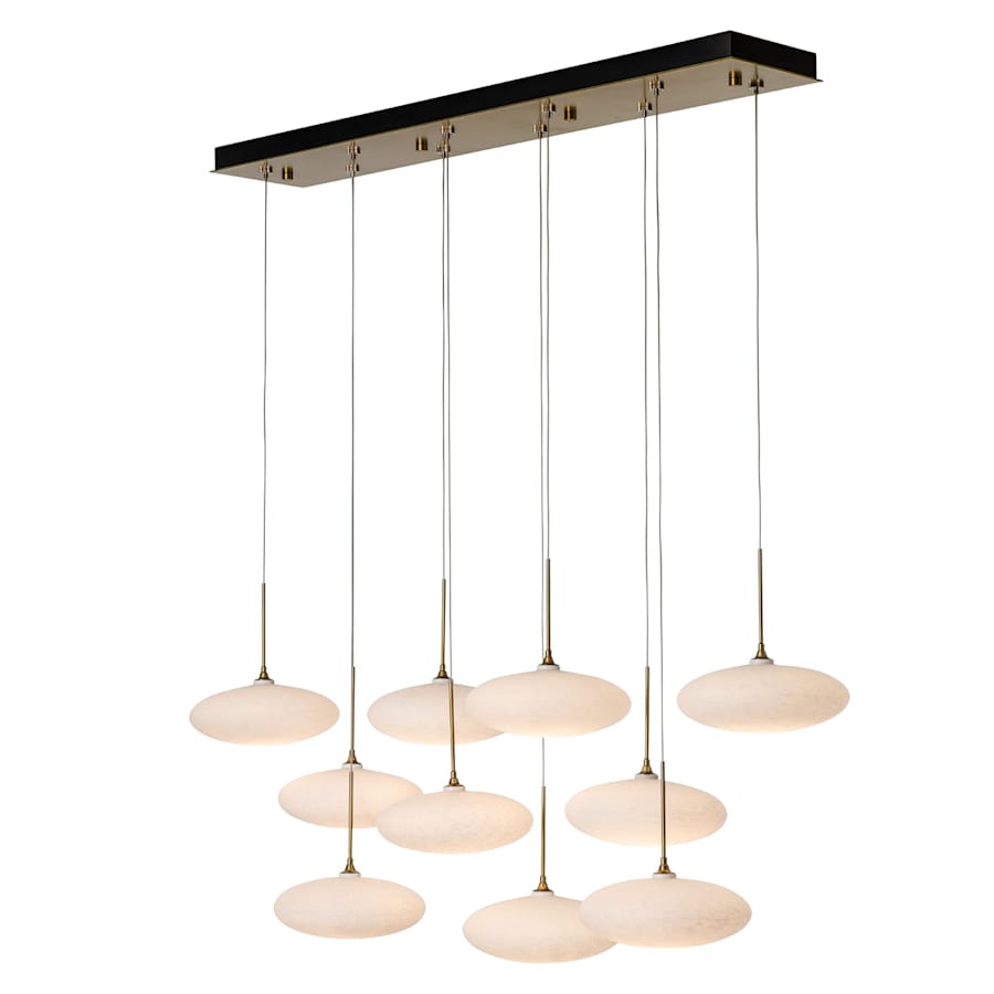 Hubbardton Forge Clouds 10 Light 48" Wide Linear Pendant