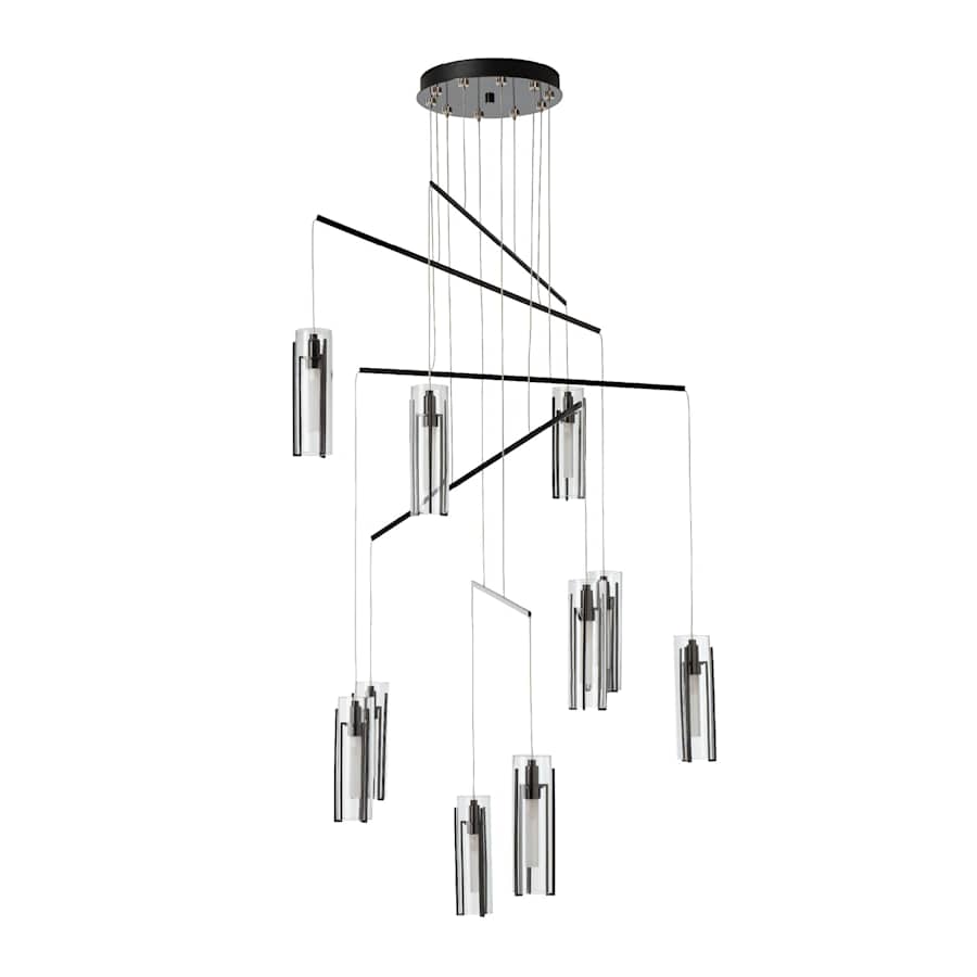 Hubbardton Forge Exos 10 Light 35" Wide Multi Light Pendant