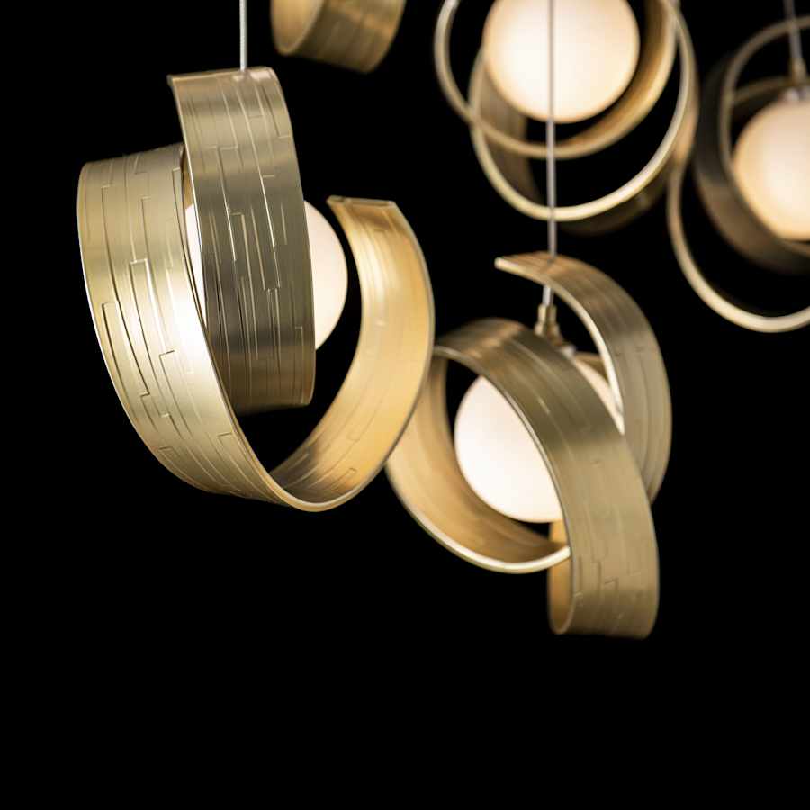 Hubbardton Forge Riza 10 Light 47" Wide Linear Pendant