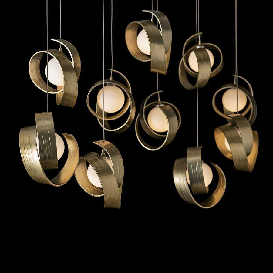 Hubbardton Forge Riza 10 Light 47" Wide Linear Pendant