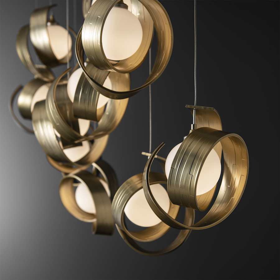 Hubbardton Forge Riza 10 Light 47" Wide Linear Pendant