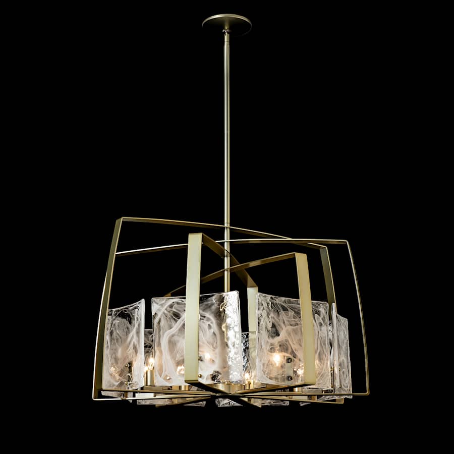 Hubbardton Forge Arc 8 Light 34" Wide Drum Chandelier