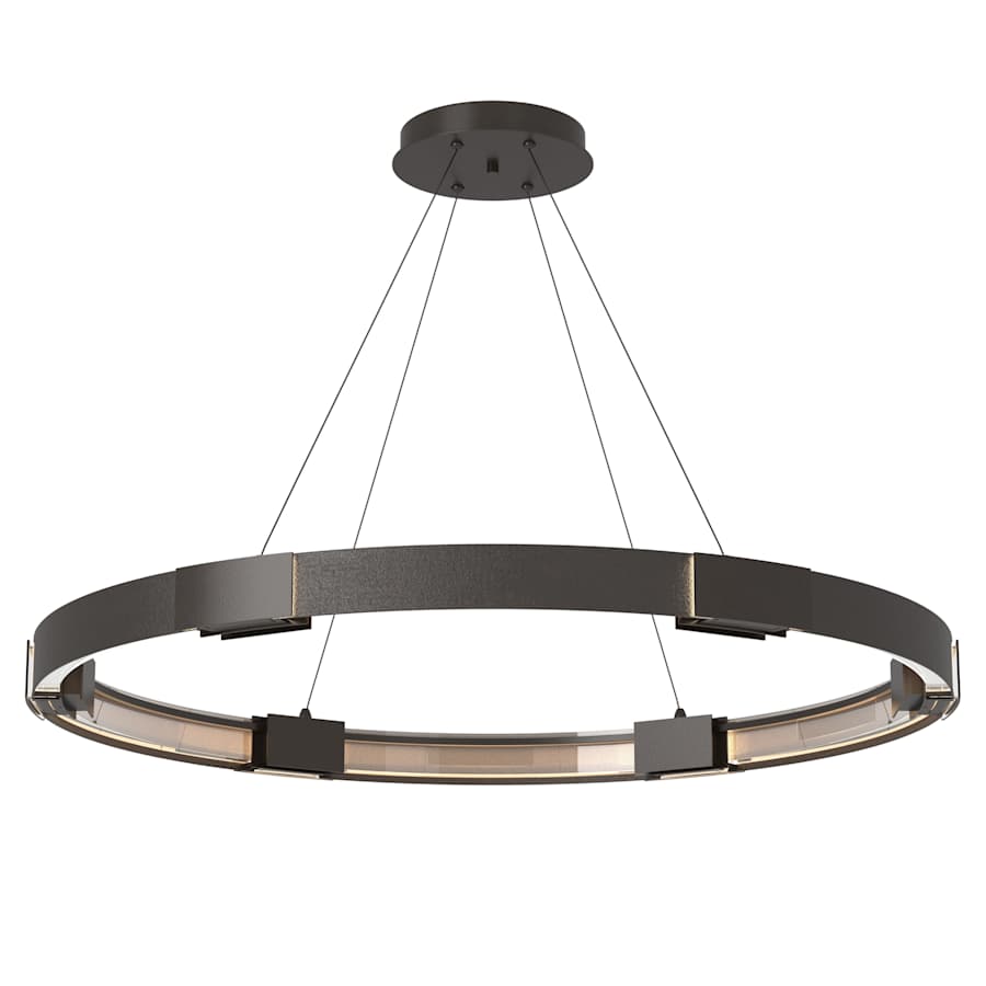 Hubbardton Forge Aura 12 Light 48" Wide LED Ring Chandelier