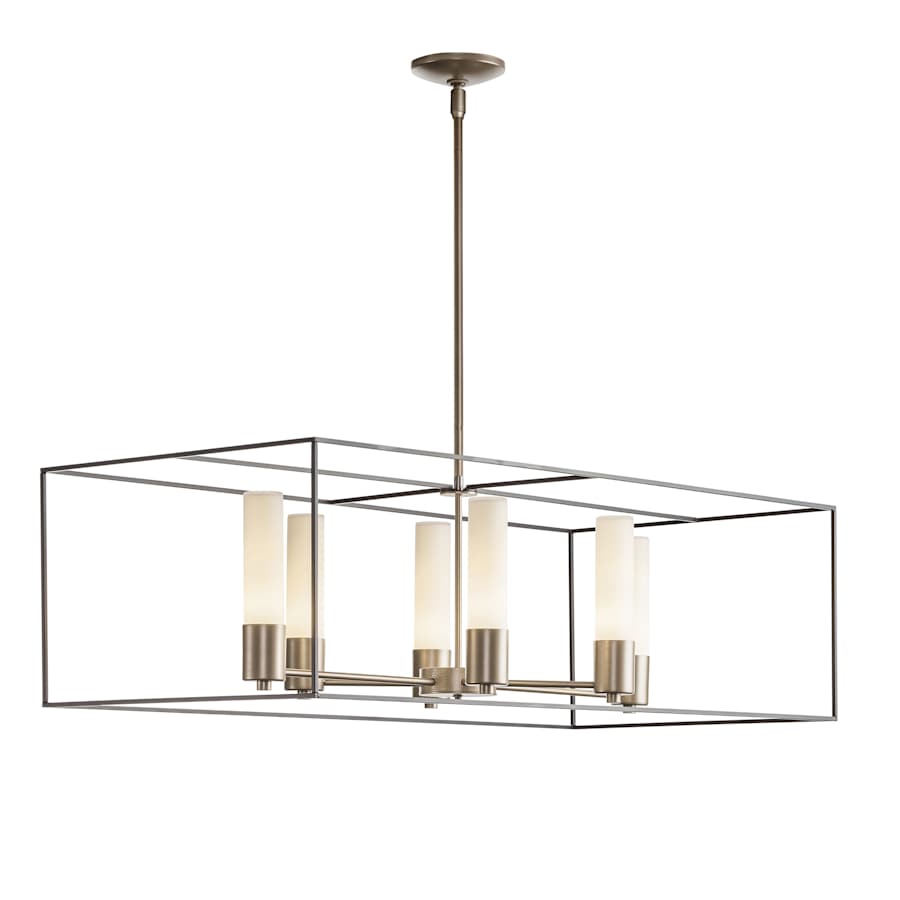 Hubbardton Forge Portico 6 Light 42" Wide Pillar Candle Linear Chandelier