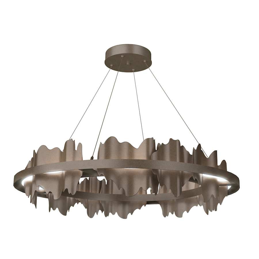 Hubbardton Forge Hildene 38" Wide LED Abstract Ring Chandelier