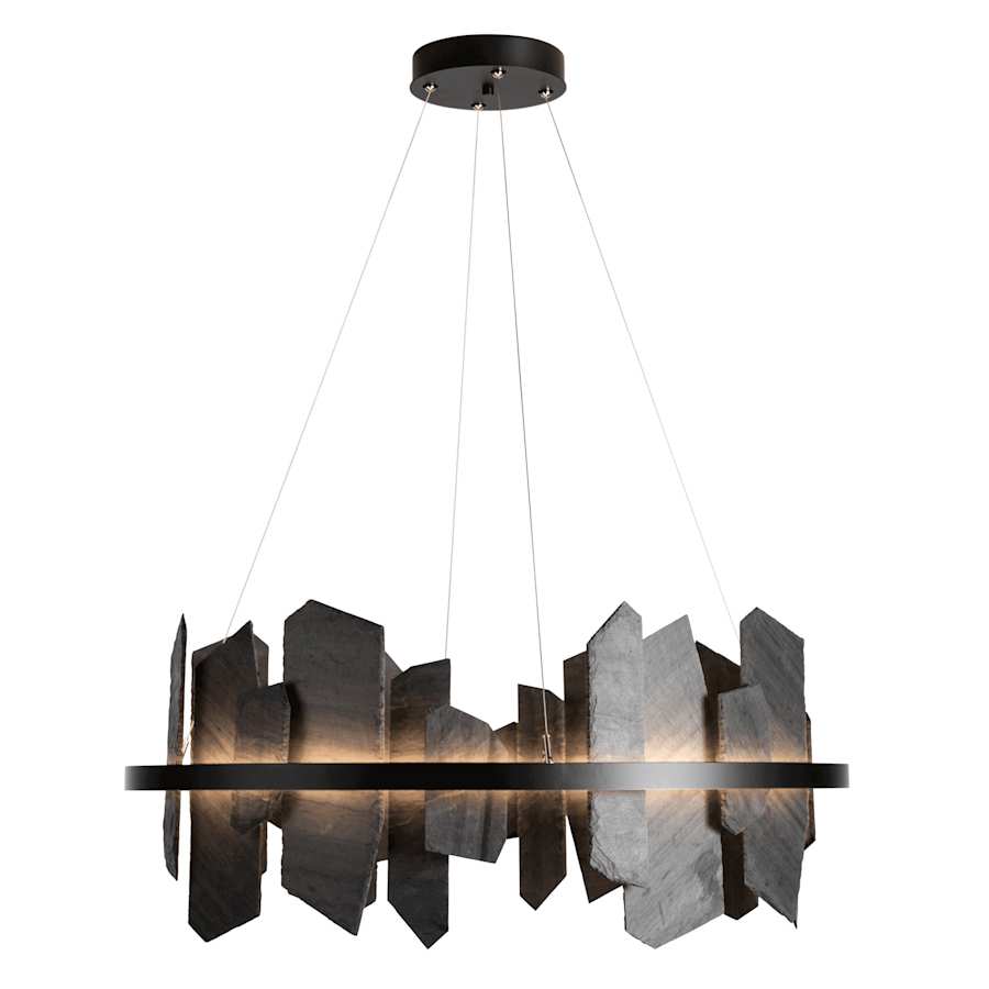 Hubbardton Forge Ardesia 38" Wide LED Ring Chandelier