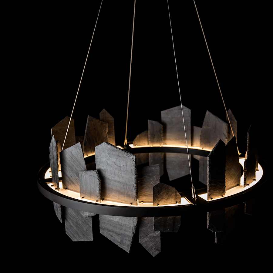 Hubbardton Forge Ardesia 38" Wide LED Ring Chandelier