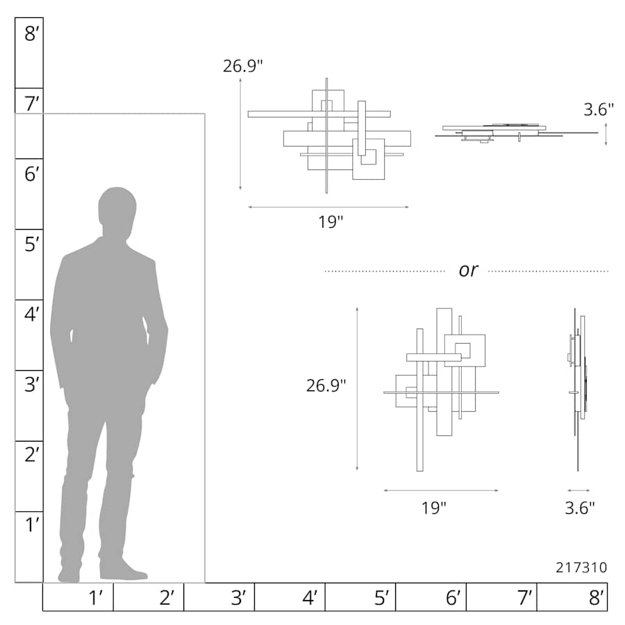 Hubbardton Forge Planar 27" Tall Wall Sconce